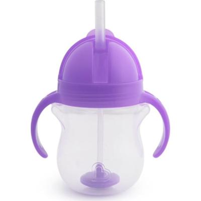 Munchkin Click Lock™ Tip & Sip kubek ze słomką z odważnikiem Purple 6 m+ 207 ml