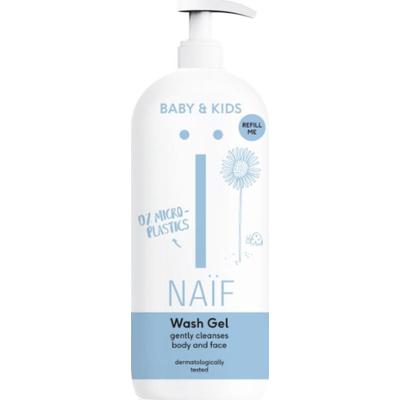 Naif Baby & Kids Wash Gel oczyszczający żel do mycia dla dzieci i niemowląt do ciała i twarzy Refill Me 500 ml