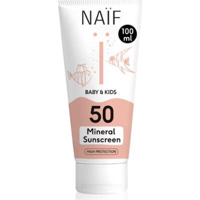 Naif Baby & Kids Mineral Sunscreen SPF 50 ochronny krem do opalania dla niemowląt i dzieci SPF 50 100 ml