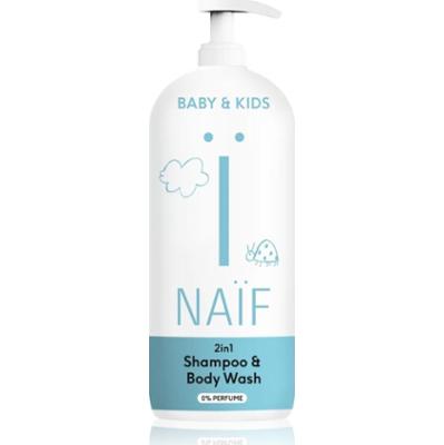 Naif Baby & Kids 2-in-1 żel do mycia i szampon dla dzieci nieperfumowany 500 ml
