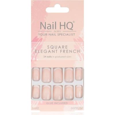 Nail HQ Square sztuczne paznokcie Elegant French 24 szt.