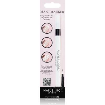 Nails Inc. Mani Marker ozdobny lakier do paznokci w sztyfcie punktowym odcień White 3 ml