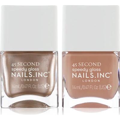 Nails Inc. 45 Second Mocha Mousse zestaw lakierów do paznokci
