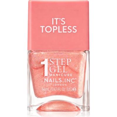 Nails Inc. It’s Topless lakier hybrydowy do paznokci dla długotrwałego efektu odcień Millie Peach Iridescent 14 ml