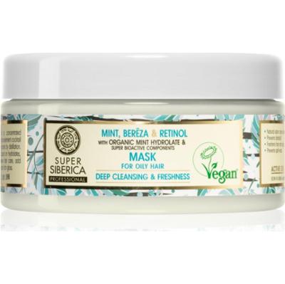 Natura Siberica Mint, Bereza & Retinol maseczka oczyszczająca do włosów przetłuszczających 300 ml