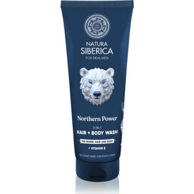 Natura Siberica Arctic Wild Northern Power żel do mycia do włosów, zarostu i ciała dla mężczyzn 200 ml
