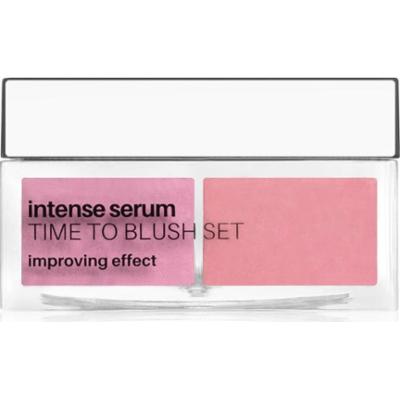NEO MAKE UP Intense Serum Time To Blush Set pudrowy róż odcień 01 Pink 6 g