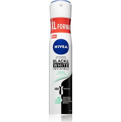 Nivea Black & White Invisible Fresh + Antibacterial antyperspirant w sprayu dla kobiet 200 ml