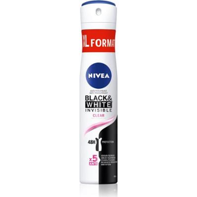 NIVEA Black & White Invisible Clear antyperspirant w sprayu dla kobiet 200 ml