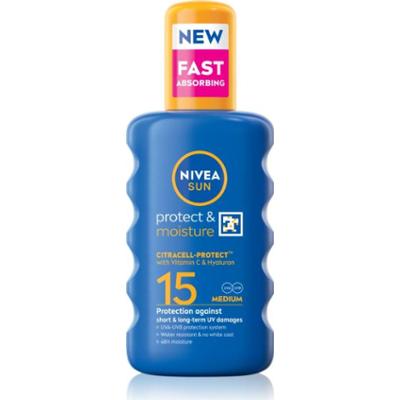 NIVEA SUN Protect & Moisture spray do opalania SPF 15 200 ml