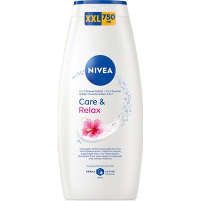 NIVEA Care & Relax piana do kąpieli i żel pod prysznic 2w1 750 ml