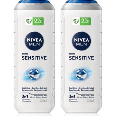 NIVEA MEN Sensitive żel pod prysznic do ciała i włosów wygodne opakowanie