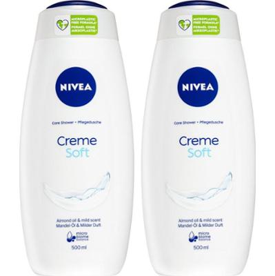 NIVEA Creme Soft pielęgnacyjny żel pod prysznic wygodne opakowanie 2 x 500 ml