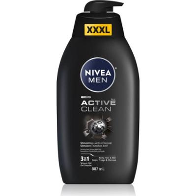 NIVEA MEN Active Clean żel pod prysznic dla mężczyzn 887 ml