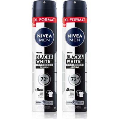 NIVEA MEN Black & White Invisible Original antyperspirant w sprayu wygodne opakowanie