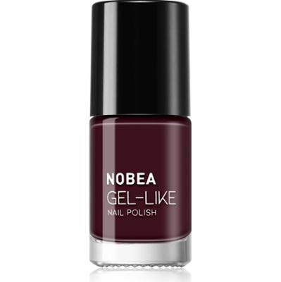 NOBEA Day-to-Day Gel-like Nail Polish lakier do paznokci z żelowym efektem odcień Almost black #N18 6 ml