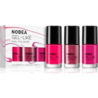 NOBEA Day-to-Day 3-Piece Gel-like Nail Polish set zestaw lakierów do paznokci Cocktail Party