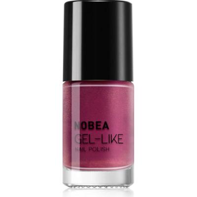 NOBEA Metal Gel-like Nail Polish lakier do paznokci z żelowym efektem odcień Pearl cherry #N55 6 ml