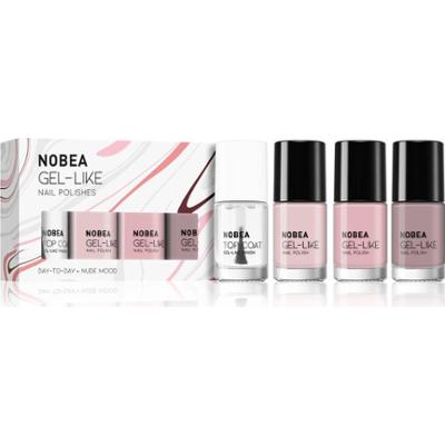 NOBEA Day-to-Day 4-Piece Gel-like Nail Polish set zestaw lakierów do paznokci Nude mood