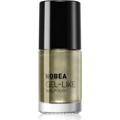 NOBEA Metal Gel-like Nail Polish lakier do paznokci z żelowym efektem odcień Olive green N#79 6 ml