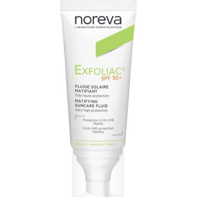 Noreva Exfoliac Mattifying Suncare Fluid SPF 50+ ochronny fluid matujący do twarzy SPF 50+ 40 ml