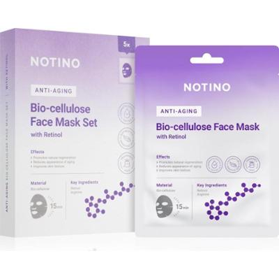 Notino Anti-Aging Bio-Cellulose Face Mask with Retinol zestaw maseczek płóciennych przeciw zmarszczkom