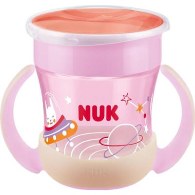 NUK Magic Cup Night kubek z uchwytami 6m+ Pink 160 ml
