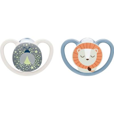 NUK Perfect Match Air Night 0-6 m smoczek Firefly/Lion 2 cm