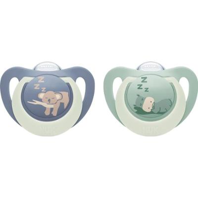 NUK First Choice Night 0-6m smoczek Hippo/Koala 2 szt.