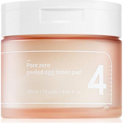 Numbuzin No. 4 Pore Zero Peeled Egg Toner Pad złuszczające płatki do twarzy przeciw błyszczeniu i rozszerzonym porom 70 szt.