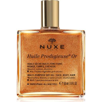 Nuxe Huile Prodigieuse Or wielofunkcyjny olejek suchy z brokatem do twarzy, ciała i włosów 50 ml