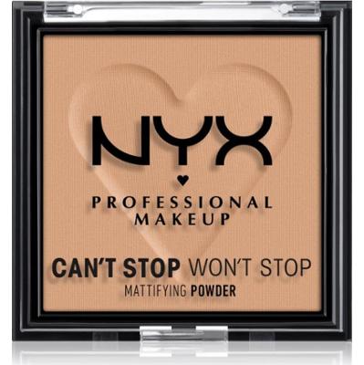 NYX Professional Makeup Can't Stop Won't Stop Mattifying Powder puder matujący odcień 06 Tan 6 g