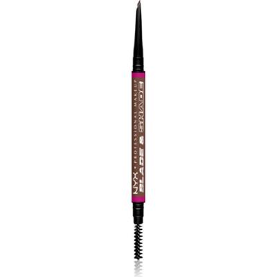 NYX Professional Makeup Blade & Shade kredka do brwi ze szczotką odcień 08 Chocolate g