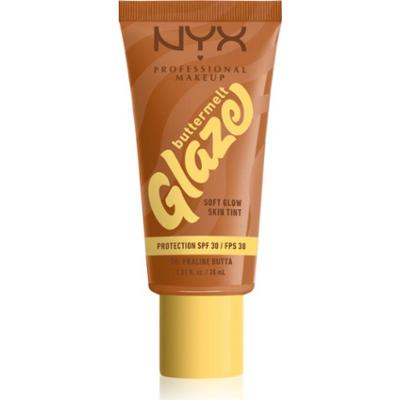 NYX Professional Makeup Buttermelt Glaze fluid rozświetlająco-tonujący SPF 30 odcień 06 Praline Butta ml