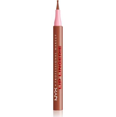 NYX Professional Makeup Lip Lingerie flamaster do ust dla długotrwałego efektu odcień 02 Naughty Nude 1 ml