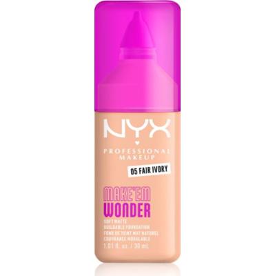 NYX Professional Makeup Make ‘Em Wonder lekki podkład matujący odcień 05 Fair Ivory 30 ml