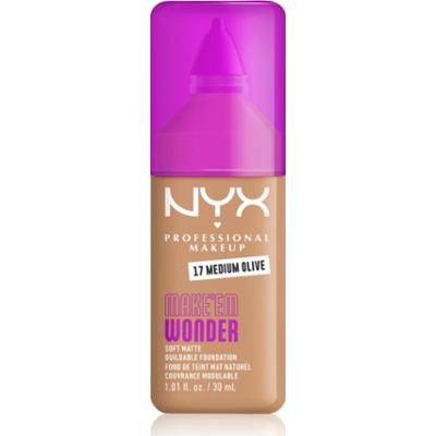 NYX Professional Makeup Make ‘Em Wonder lekki podkład matujący odcień 17 Medium olive 30 ml
