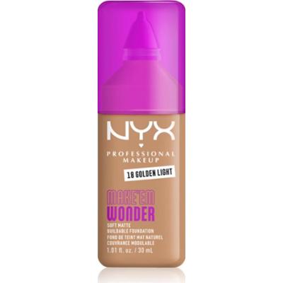 NYX Professional Makeup Make ‘Em Wonder lekki podkład matujący odcień 18 Golden Light 30 ml
