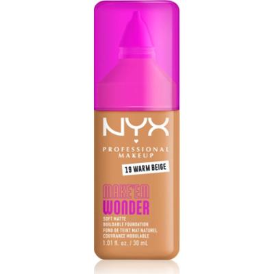 NYX Professional Makeup Make ‘Em Wonder lekki podkład matujący odcień 19 Warm Beige 30 ml
