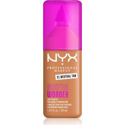 NYX Professional Makeup Make ‘Em Wonder lekki podkład matujący odcień 21 Neutral Tan 30 ml