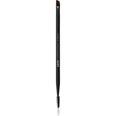 NYX Professional Makeup Pro Dual pędzel do stylizacji brwi 1 szt.