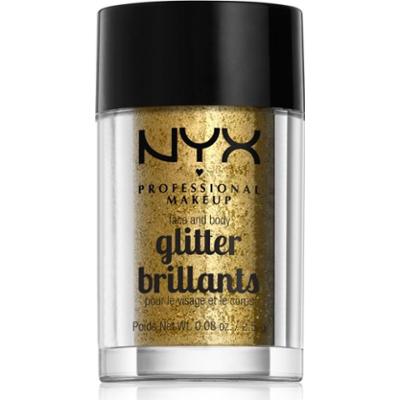 NYX Professional Makeup Face & Body Glitter Brillants brokat do twarzy i ciała odcień 05 Gold 2.5 g