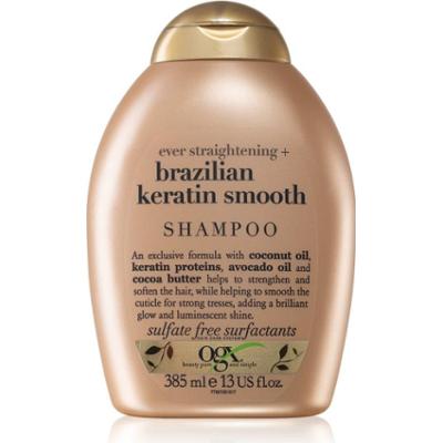 OGX Brazilian Keratin Smooth szampon wygładzający do nabłyszczania i zmiękczania włosów 385 ml
