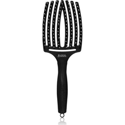 Olivia Garden Fingerbrush Combo duża, płaska szczotka z nylonowymi włóknami i włosiem dzika Large 1 szt.