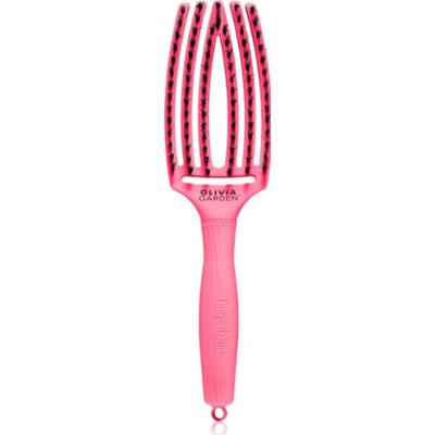 Olivia Garden Fingerbrush L´amour płaska szczotka do włosów Hot Pink 1 szt.