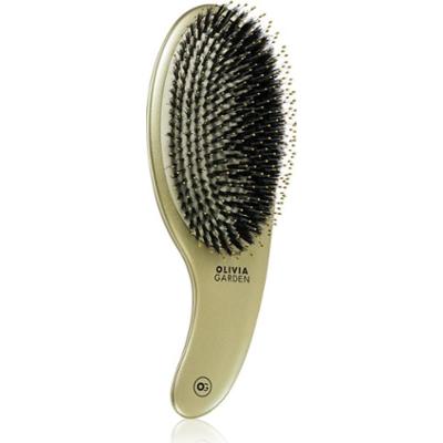 Olivia Garden Expert CURVE Board&Nylon Gold szczotka do włosów z nylonowymi włóknami i włosiem dzika 1 szt.