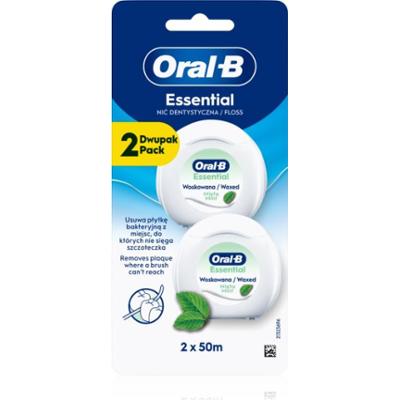 Oral-B Essential Floss Mint nić dentystyczna woskowana o smaku miętowym 2x50 m
