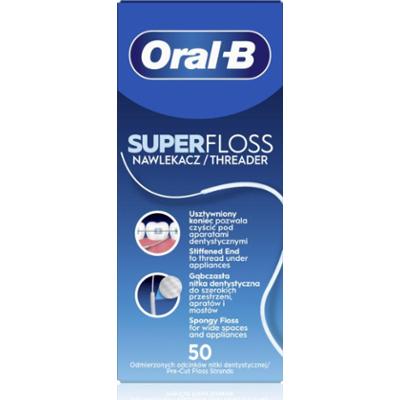 Oral B Super Floss nić dentystyczna do aparatu ortodontycznego oraz implantów 50 szt.