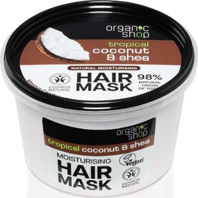 Organic Shop Natural Coconut & Shea intensywna maska do włosów o działaniu nawilżającym 250 ml