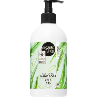 Organic Shop Organic Aloe & Milk pielęgnujące mydło w płynie do rąk 500 ml